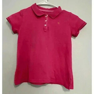 Lilly‎ Pulitzer girls Pink Pam tree Resort Fit Polo Shirt size 10